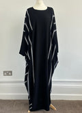 Black And White Butterfly Abaya