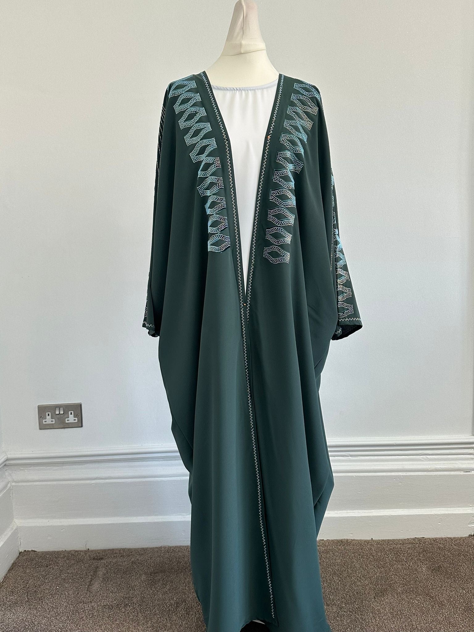 Green Open Abaya