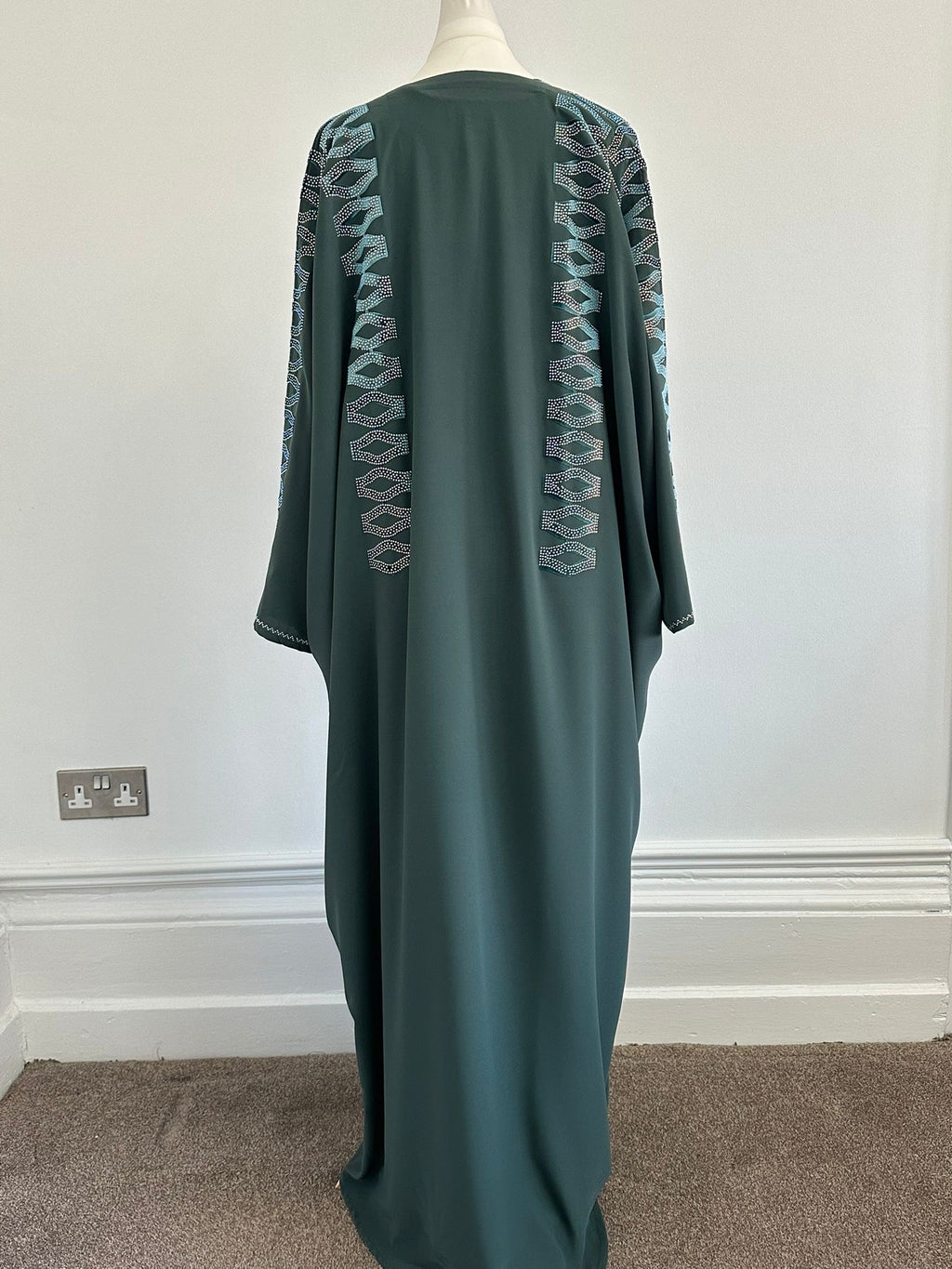 Green Open Abaya
