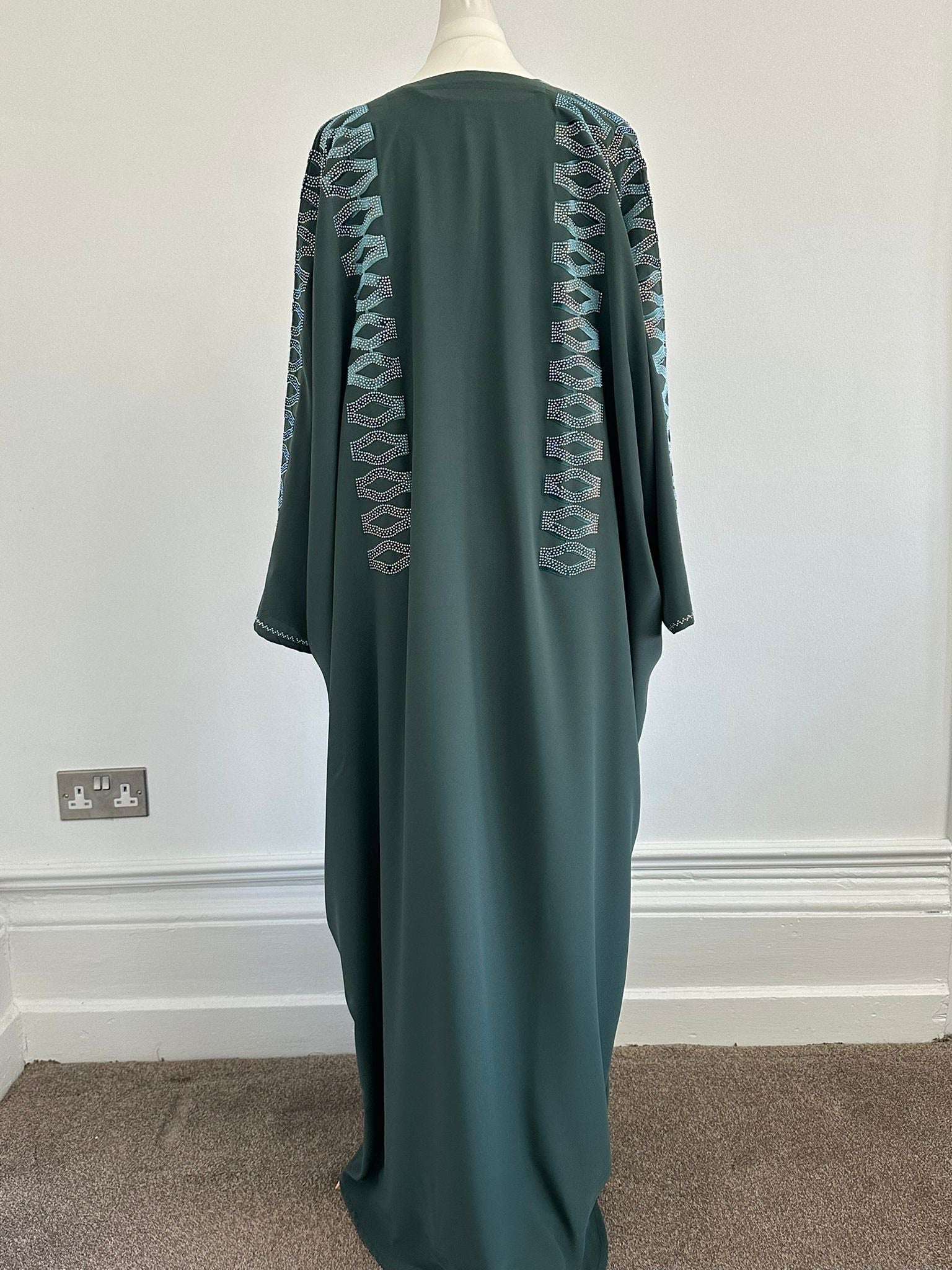 Green Open Abaya