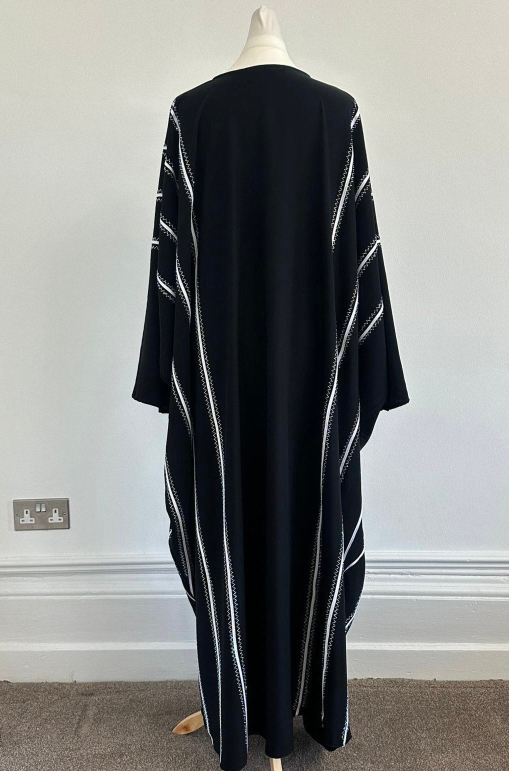 Black And White Butterfly Abaya